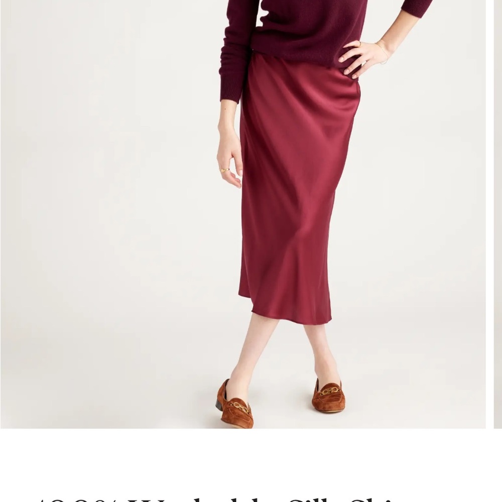 Quince 100% Washable Silk Skirt.